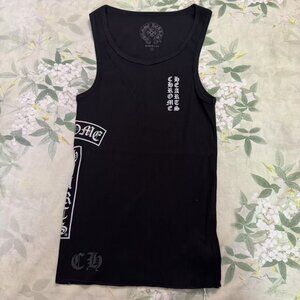 Chrome Hearts Ribbed Tank Top Black
